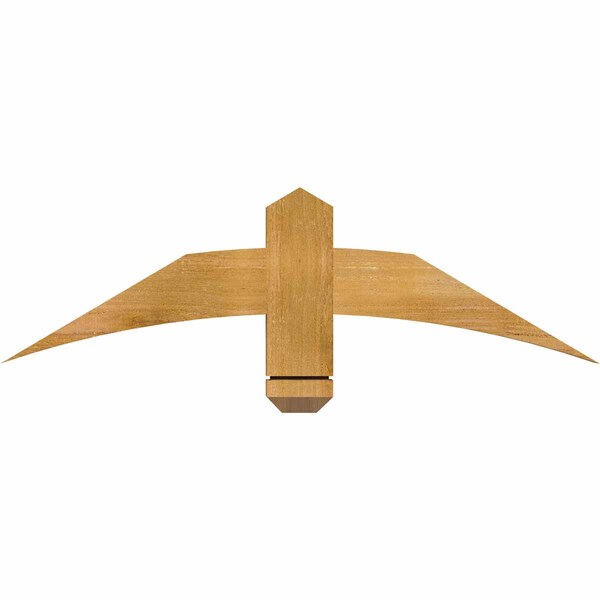Ekena Millwork Bellingham Rough Sawn Timber Gable Bracket, Western Red Cedar, 36"W x 10"H x 2"D x 4"F, 7/12 Pitch GBW036X10X0204BEL00RWR - main